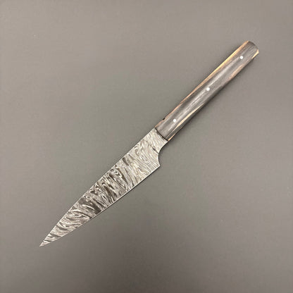 Couteau Fulgur en damas torsadé et en ébène royal  fabriqué à la main