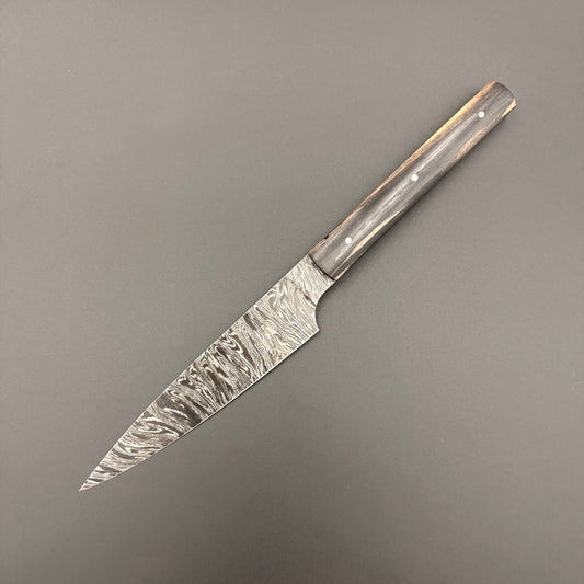 Couteau Fulgur en damas torsadé et en ébène royal  fabriqué à la main